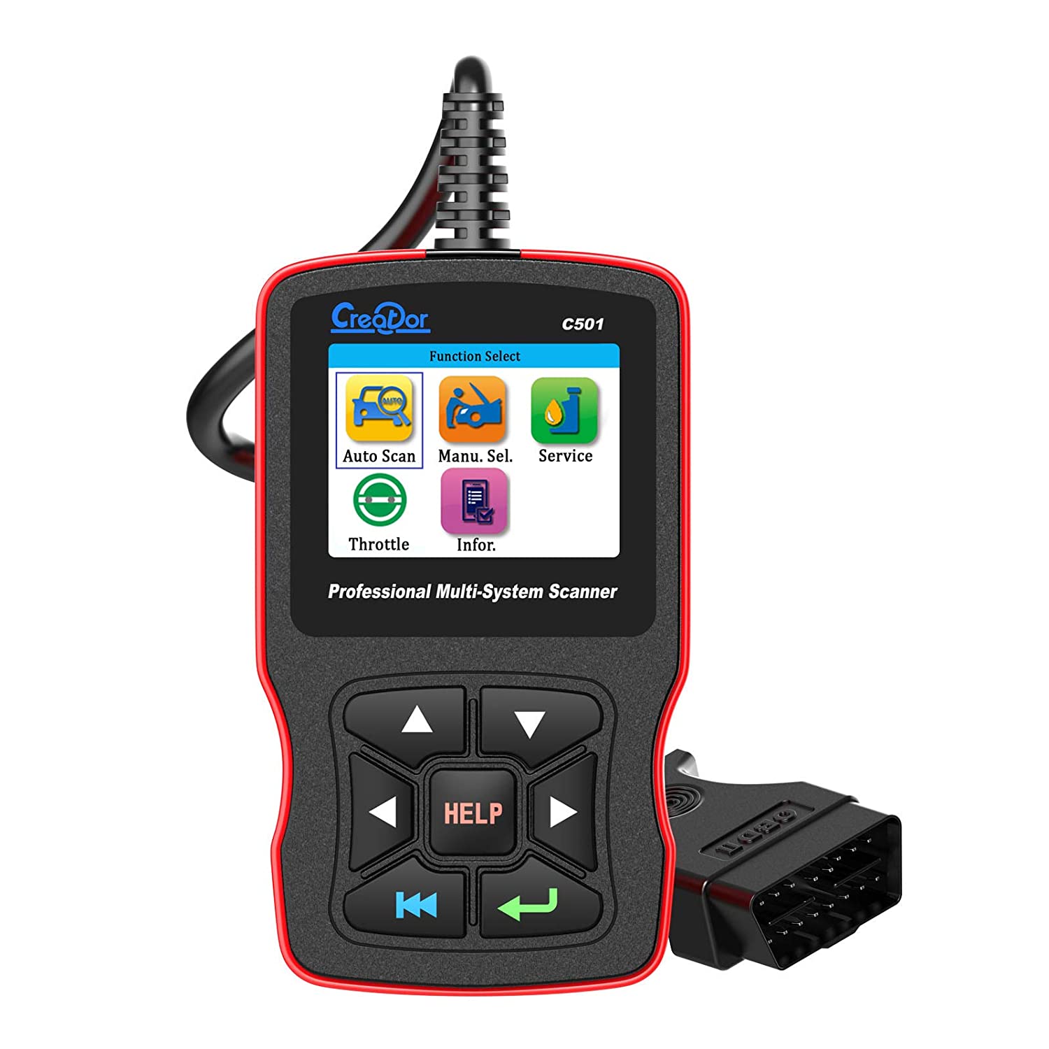 Creator C501 Code Reader C501 V7.7 Scan Tool Multi-System Scanner for BMW & OBDII/EOBD Support Multi-Language Diagnostic Scan Tool - Hatke