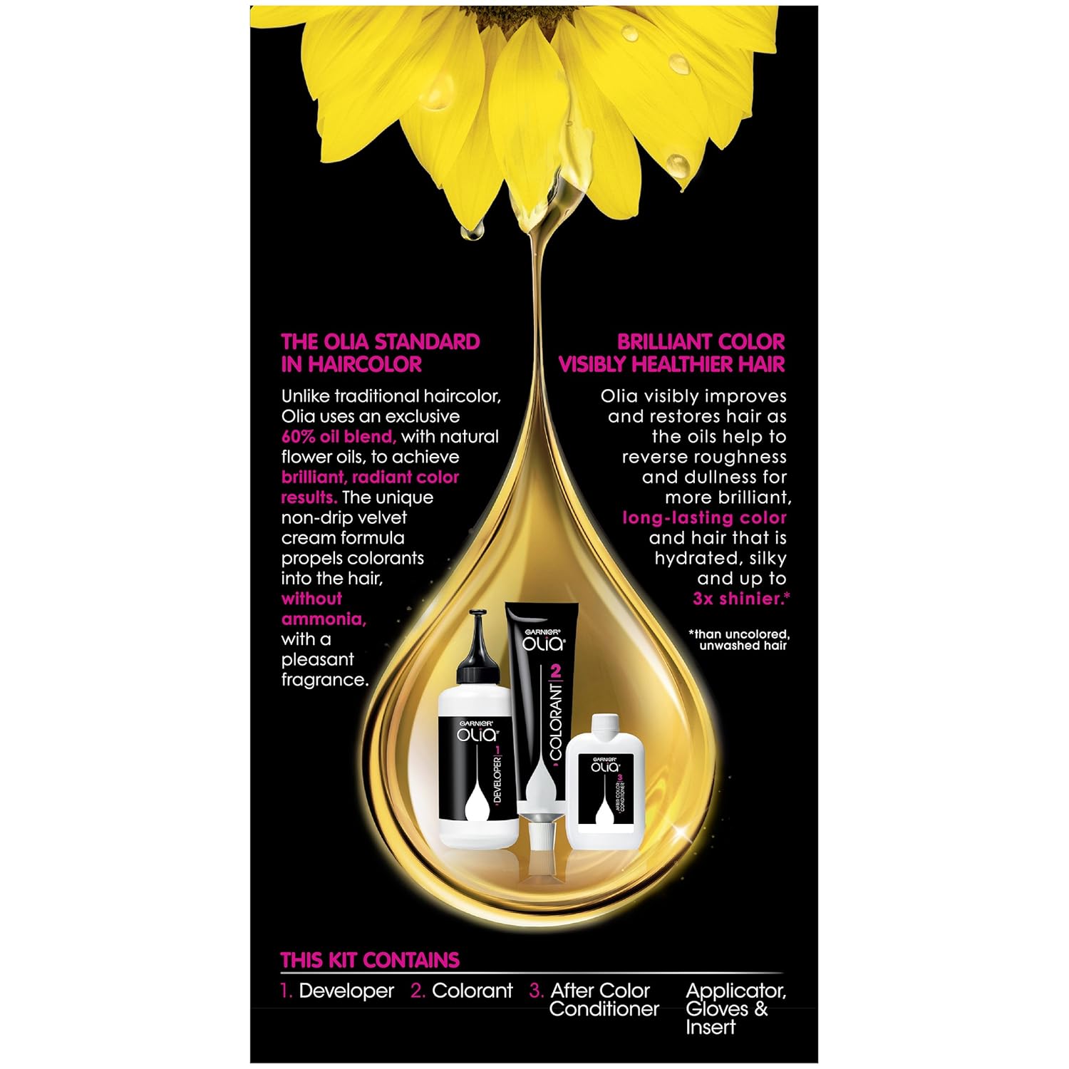 Garnier Olia Ammonia-Free Brilliant Color Oil-Rich Permanent Hair Color, 9.3 Light Golden Blonde (1 Kit) Blonde Hair Dye - Hatke
