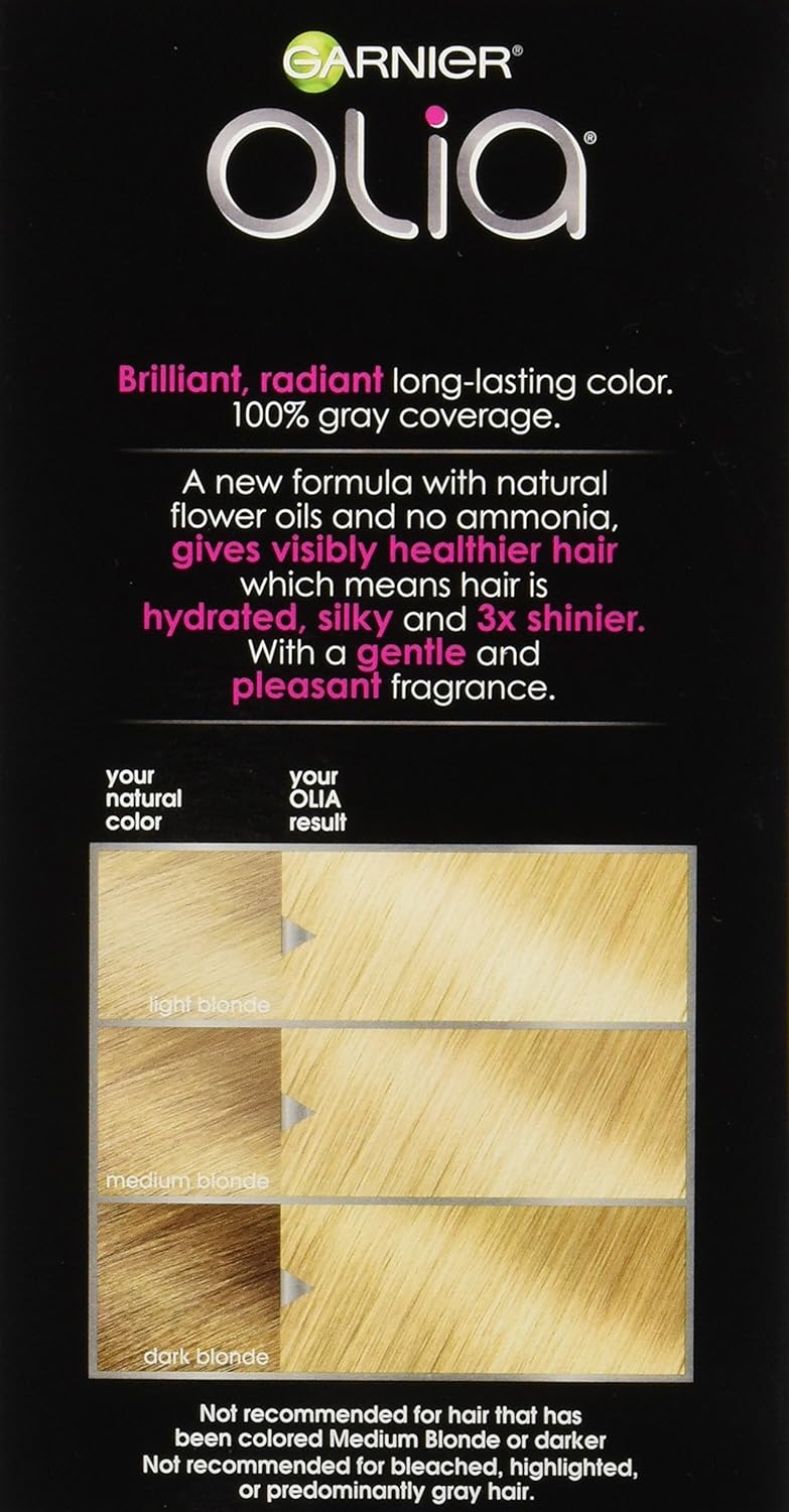 Garnier Olia Ammonia-Free Brilliant Color Oil-Rich Permanent Hair Color, 9.3 Light Golden Blonde (1 Kit) Blonde Hair Dye - Hatke